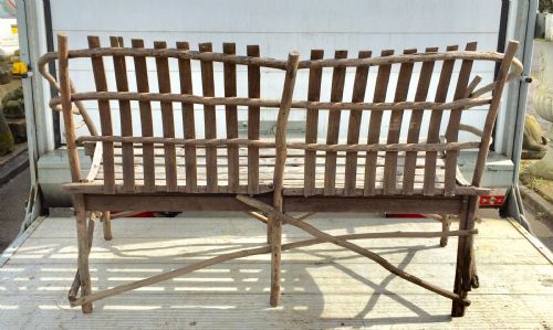 MATCHING SET OF AMERICAN PORCH STICK FURNITURE COMPRISING 2 ROCKERS 2 ARM CHAIRS AND A BENCH - ADDITIONAL PHOTO 23