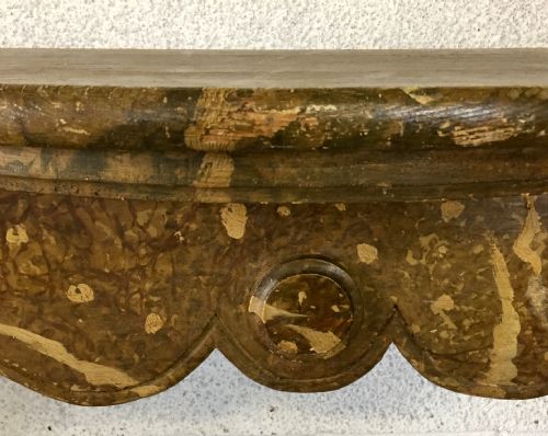 19TH CENTURY FRENCH MARBLEIZED PINE FIRE SURROUND - ADDITIONAL PHOTO 3