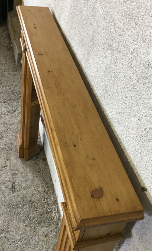 CIRCA 1900 CONTINENTAL POLISHED PINE FIRE SURROUND - ADDITIONAL PHOTO 1