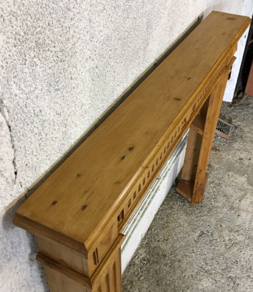 CIRCA 1900 CONTINENTAL POLISHED PINE FIRE SURROUND - ADDITIONAL PHOTO 2