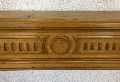 CIRCA 1900 CONTINENTAL POLISHED PINE FIRE SURROUND - ADDITIONAL PHOTO 4