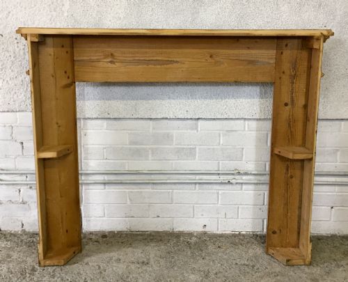 CIRCA 1900 CONTINENTAL POLISHED PINE FIRE SURROUND - ADDITIONAL PHOTO 9