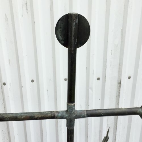 CIRCA 1830 COPPER WEATHER VANE ON LATER BASE - ADDITIONAL PHOTO 2