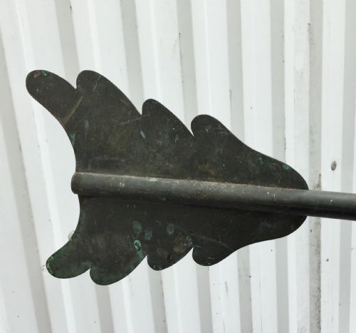 CIRCA 1830 COPPER WEATHER VANE ON LATER BASE - ADDITIONAL PHOTO 3