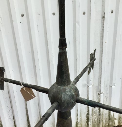 CIRCA 1830 COPPER WEATHER VANE ON LATER BASE - ADDITIONAL PHOTO 5