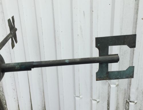 CIRCA 1830 COPPER WEATHER VANE ON LATER BASE - ADDITIONAL PHOTO 7