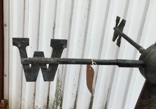 CIRCA 1830 COPPER WEATHER VANE ON LATER BASE - ADDITIONAL PHOTO 8