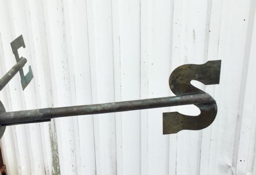 CIRCA 1830 COPPER WEATHER VANE ON LATER BASE - ADDITIONAL PHOTO 9
