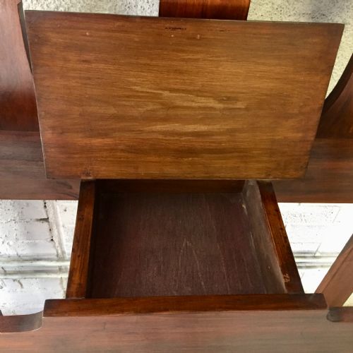 EDWARDIAN MAHOGANY HALL STAND WITH ORIGINAL ART NOUVEAU STYLE HOOKS - ADDITIONAL PHOTO 8