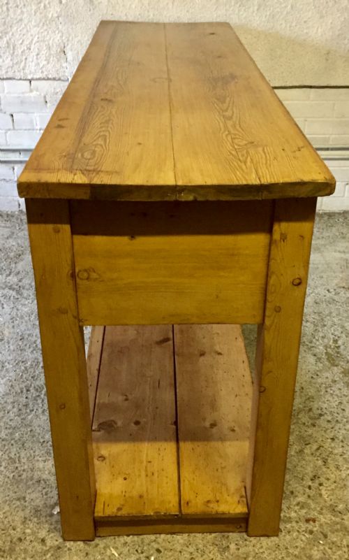 VICTORIAN PINE DRESSER BASE WITH 3 DRAWERS AND A POT BOARD BASE - ADDITIONAL PHOTO 11