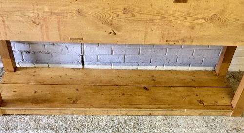 VICTORIAN PINE DRESSER BASE WITH 3 DRAWERS AND A POT BOARD BASE - ADDITIONAL PHOTO 13