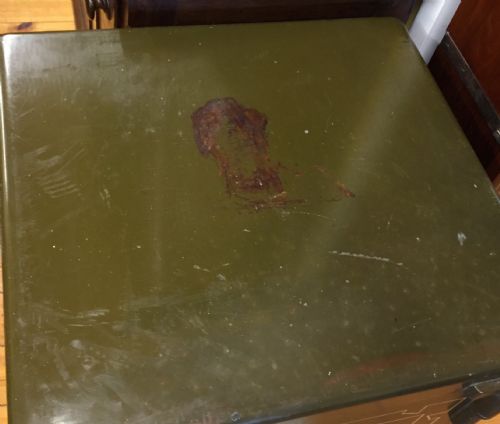 EARLY 20TH CENTURY SAFE COMPLETE WITH KEY - ADDITIONAL PHOTO 1
