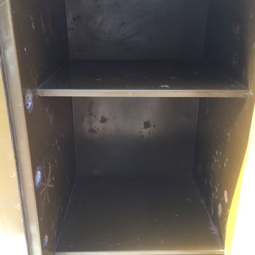 EARLY 20TH CENTURY SAFE COMPLETE WITH KEY - ADDITIONAL PHOTO 8