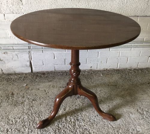 GEORGIAN MAHOGANY TILT TOP OCCASIONAL TABLE WITH BIRD CAGE MECHANISM - ADDITIONAL PHOTO 2