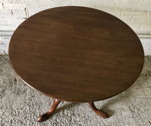 GEORGIAN MAHOGANY TILT TOP OCCASIONAL TABLE WITH BIRD CAGE MECHANISM - ADDITIONAL PHOTO 3