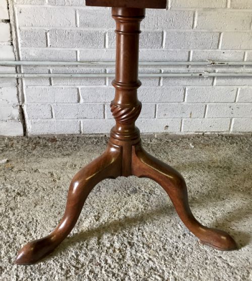 GEORGIAN MAHOGANY TILT TOP OCCASIONAL TABLE WITH BIRD CAGE MECHANISM - ADDITIONAL PHOTO 5