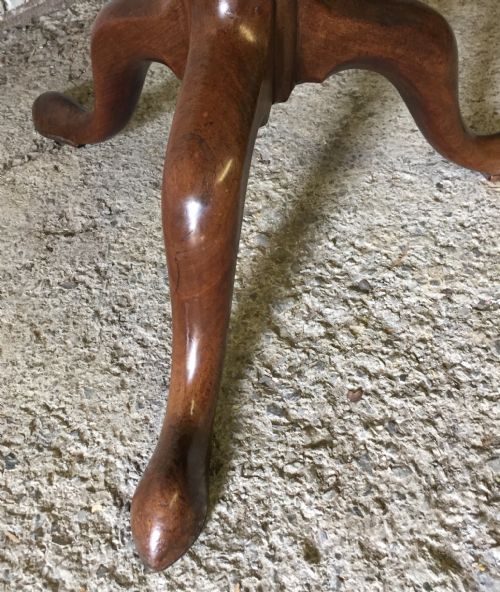 GEORGIAN MAHOGANY TILT TOP OCCASIONAL TABLE WITH BIRD CAGE MECHANISM - ADDITIONAL PHOTO 6