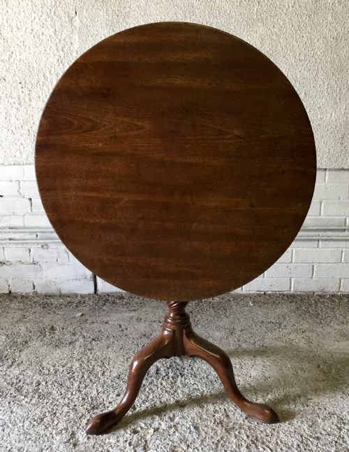 GEORGIAN MAHOGANY TILT TOP OCCASIONAL TABLE WITH BIRD CAGE MECHANISM - ADDITIONAL PHOTO 7