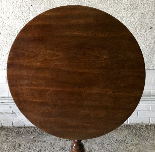 GEORGIAN MAHOGANY TILT TOP OCCASIONAL TABLE WITH BIRD CAGE MECHANISM - ADDITIONAL PHOTO 8