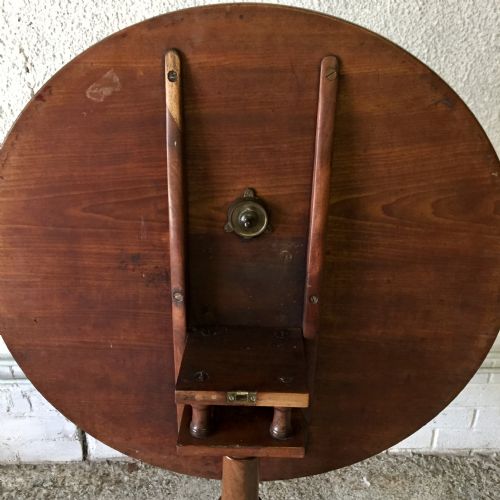 GEORGIAN MAHOGANY TILT TOP OCCASIONAL TABLE WITH BIRD CAGE MECHANISM - ADDITIONAL PHOTO 12
