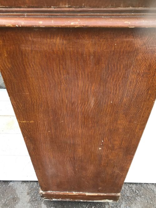 VICTORIAN PINE WEST COUNTRY HOUSEKEEPER'S LINEN CUPBOARD WITH ORIGINAL PAINTED OAK GRAIN EFFECT - ADDITIONAL PHOTO 9