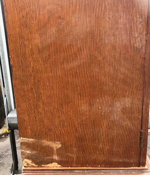 VICTORIAN PINE WEST COUNTRY HOUSEKEEPER'S LINEN CUPBOARD WITH ORIGINAL PAINTED OAK GRAIN EFFECT - ADDITIONAL PHOTO 11