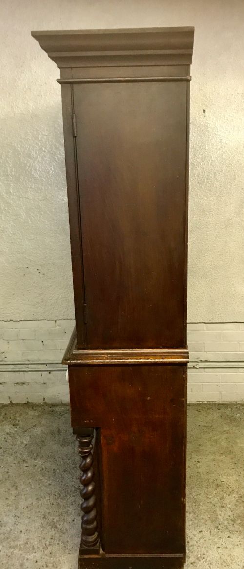 VICTORIAN PINE WEST COUNTRY GLAZED TOP DRESSER WITH SCRAPED BACK BLUE PAINT INTERNALLY AND ORIGINAL GRAINED PAINT EXTERNALLY - ADDITIONAL PHOTO 11