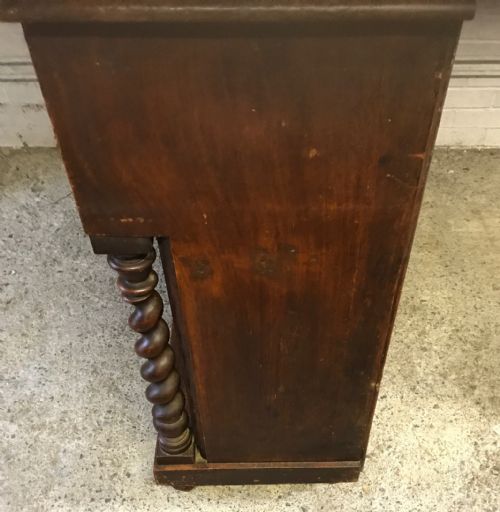 VICTORIAN PINE WEST COUNTRY GLAZED TOP DRESSER WITH SCRAPED BACK BLUE PAINT INTERNALLY AND ORIGINAL GRAINED PAINT EXTERNALLY - ADDITIONAL PHOTO 12