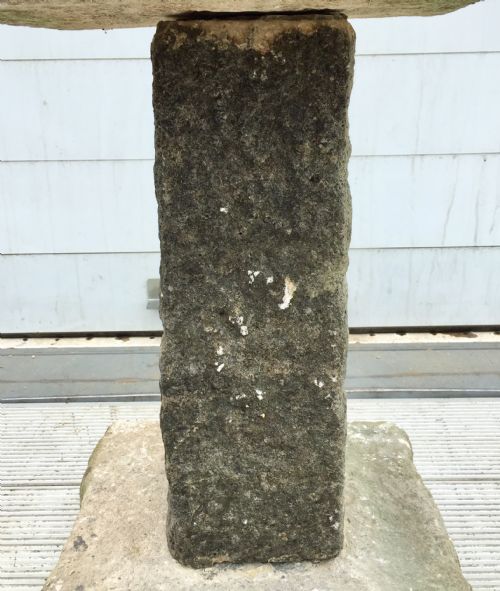 19TH CENTURY HAND CARVED STONE BIRD BATH IN 3 SECTIONS - ADDITIONAL PHOTO 3