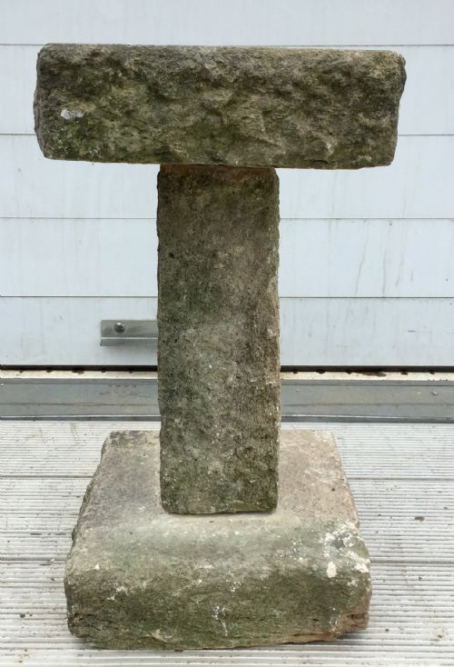 19TH CENTURY HAND CARVED STONE BIRD BATH IN 3 SECTIONS - ADDITIONAL PHOTO 7