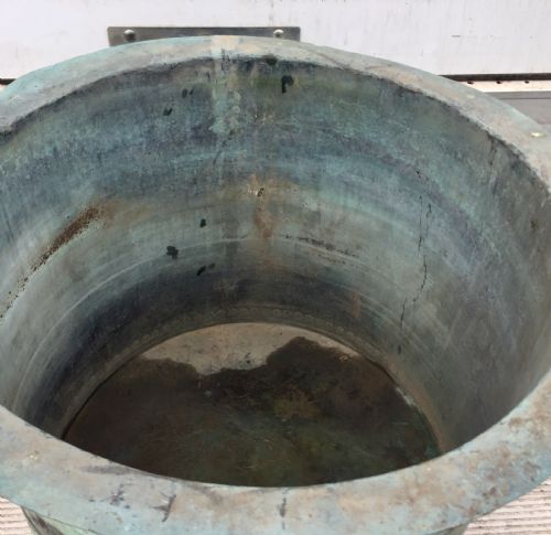 19TH CENTURY VERDIGRIS RIVETED COPPER BOILER WITH ORIGINAL TAP - ADDITIONAL PHOTO 2
