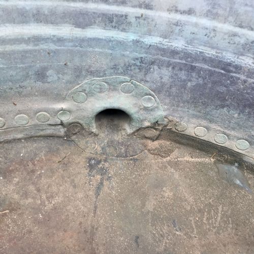 19TH CENTURY VERDIGRIS RIVETED COPPER BOILER WITH ORIGINAL TAP - ADDITIONAL PHOTO 9