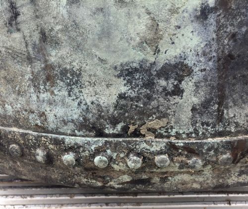 19TH CENTURY VERDIGRIS RIVETED COPPER BOILER WITH ORIGINAL TAP - ADDITIONAL PHOTO 10
