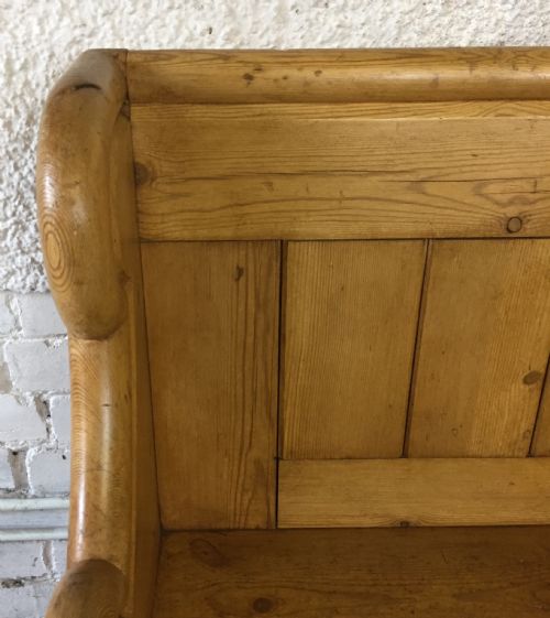VICTORIAN PINE CHURCH PEW - ADDITIONAL PHOTO 1