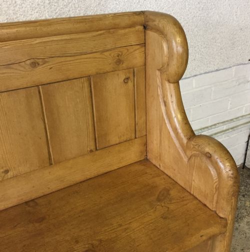 VICTORIAN PINE CHURCH PEW - ADDITIONAL PHOTO 2