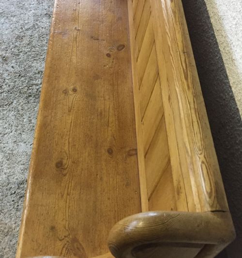 VICTORIAN PINE CHURCH PEW - ADDITIONAL PHOTO 3