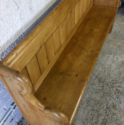 VICTORIAN PINE CHURCH PEW - ADDITIONAL PHOTO 4