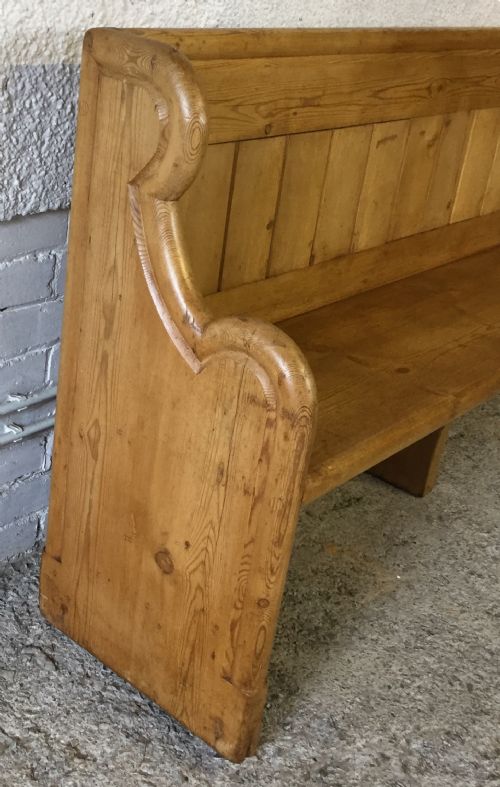 VICTORIAN PINE CHURCH PEW - ADDITIONAL PHOTO 8