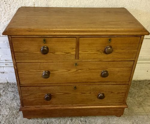 VICTORIAN PITCH PINE CHEST OF DRAWERS - ADDITIONAL PHOTO 1