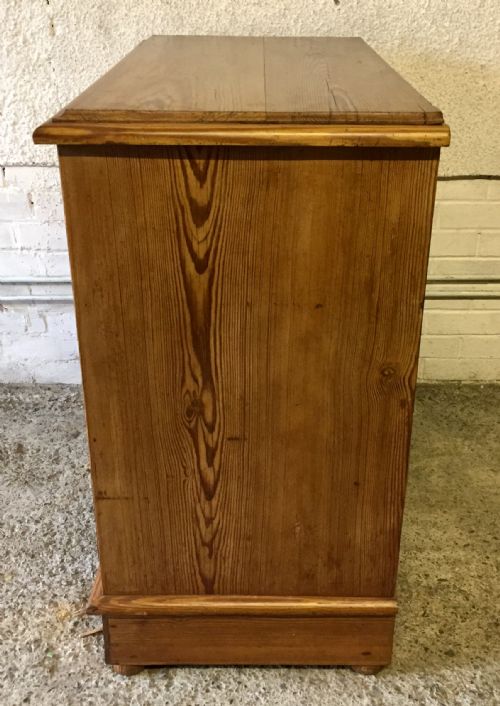 VICTORIAN PITCH PINE CHEST OF DRAWERS - ADDITIONAL PHOTO 9