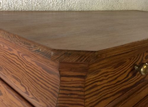 CIRCA 1900 PITCH PINE CUPBOARD WITH SHELVES AND 3 DRAWERS - ADDITIONAL PHOTO 4