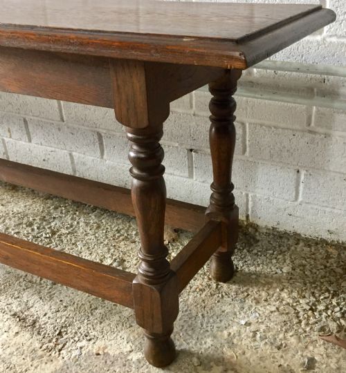 EDWARDIAN 1910 OAK FORM BENCH - ADDITIONAL PHOTO 6