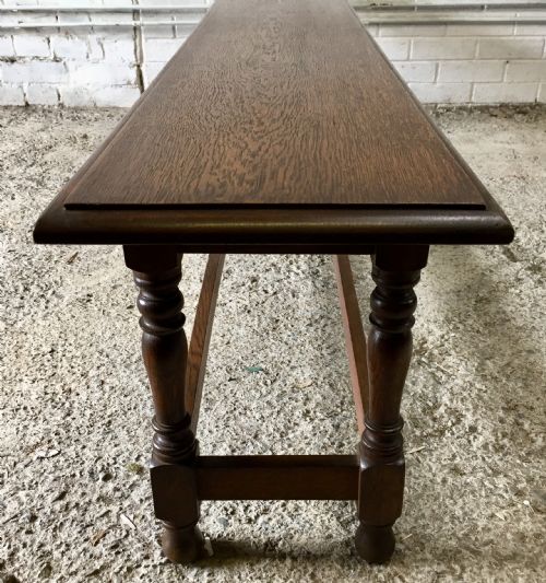 EDWARDIAN 1910 OAK FORM BENCH - ADDITIONAL PHOTO 8