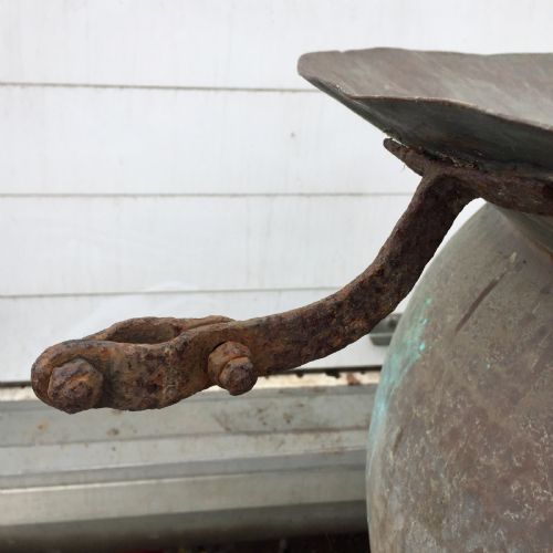 19TH CENTURY COPPER POT ON ASSOCIATED IRON STAND - ADDITIONAL PHOTO 7