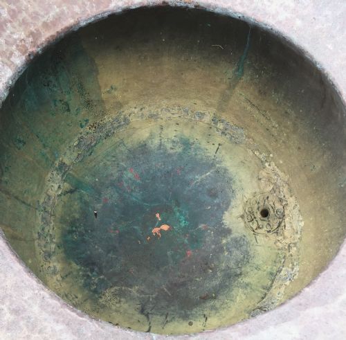 19TH CENTURY COPPER POT ON ASSOCIATED IRON STAND - ADDITIONAL PHOTO 8