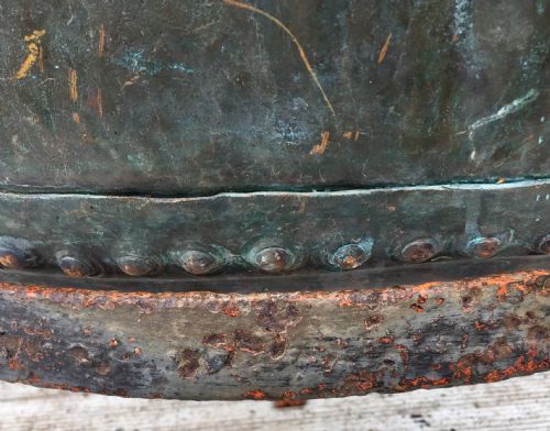 19TH CENTURY COPPER POT ON ASSOCIATED IRON STAND - ADDITIONAL PHOTO 10