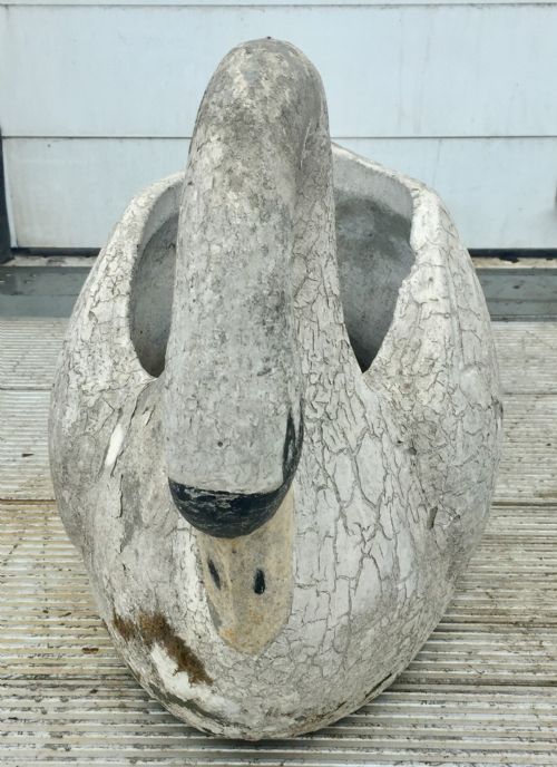 CIRCA 1920 FRENCH SWAN PLANTER WITH ORIGINAL PAINT - ADDITIONAL PHOTO 3