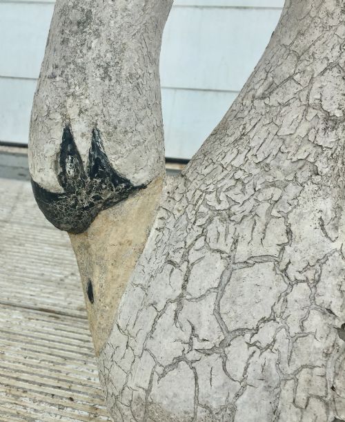 CIRCA 1920 FRENCH SWAN PLANTER WITH ORIGINAL PAINT - ADDITIONAL PHOTO 5