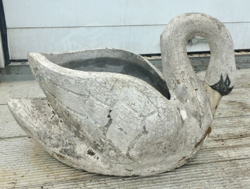 CIRCA 1920 FRENCH SWAN PLANTER WITH ORIGINAL PAINT - ADDITIONAL PHOTO 6