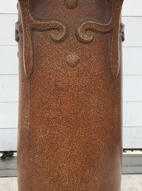 1920'S ART NOUVEAU STYLE SALT GLAZED CHIMNEY POT - ADDITIONAL PHOTO 3
